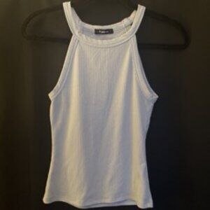 Light Sky Blue High Neck Tank Top